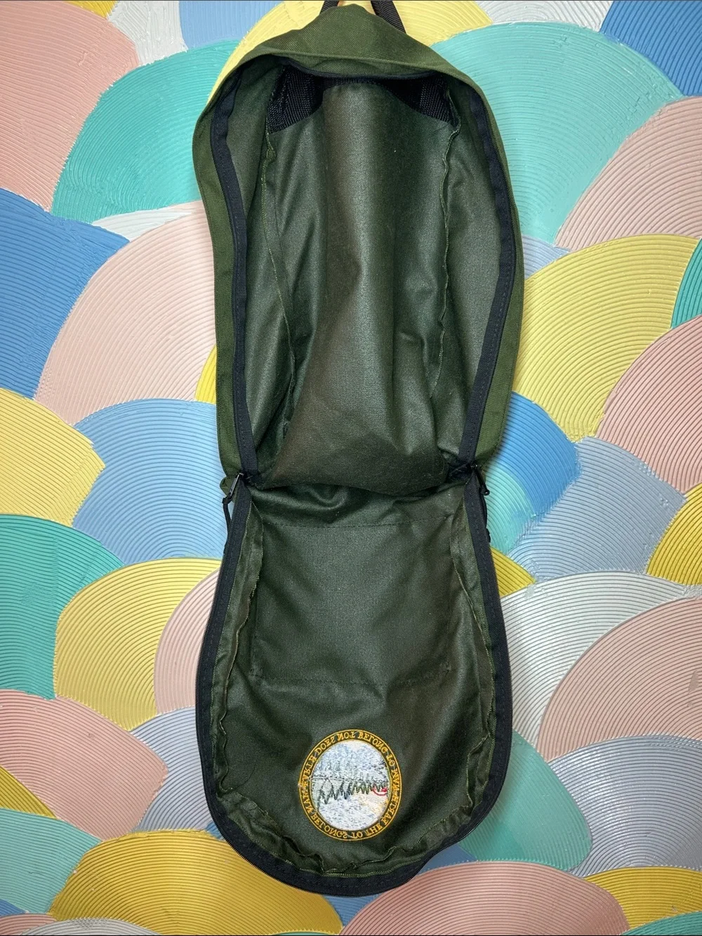 Outdoor Products Men's Olive Green Backpack with Nature Patch